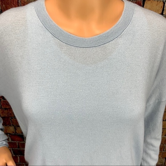JOIE Crew Neck Knit Sweater in Baby Blue Size Medium - Picture 4 of 8
